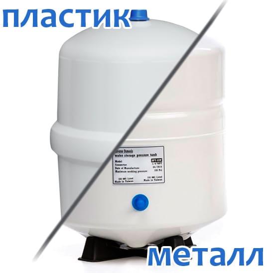 Картинка бака для обратного осмоса пластик/металл Изображение бака для обратного осмоса пластик/металл