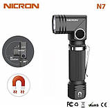 Ручний поворотний ліхтар NICRON N7 (600LM, Samsung LED, Магніт, Кліпса) Кишеньковий Г-подібний ліхтарик, фото 3