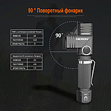 Ручний поворотний ліхтар NICRON N7 (600LM, Samsung LED, Магніт, Кліпса) Кишеньковий Г-подібний ліхтарик, фото 10