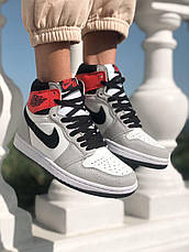 Жіночі кросівки Air Jordan 1 Retro High Light Smoke Grey 555088-126, фото 4