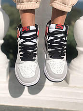 Жіночі кросівки Air Jordan 1 Retro High Light Smoke Grey 555088-126, фото 5