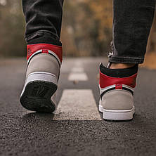 Чоловічі кросівки Air Jordan 1 Retro High Light Smoke Grey 555088-126, фото 4