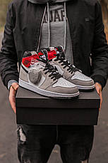 Чоловічі кросівки Air Jordan 1 Retro High Light Smoke Grey 555088-126, фото 5