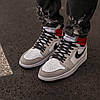 Чоловічі кросівки Air Jordan 1 Retro High Light Smoke Grey 555088-126, фото 7
