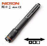 Ручний міні ліхтар із зумом NICRON B22W (120LM, HI CRI Lumileds LED, IPX5, Фокусування, Живлення 2*AAA), фото 6
