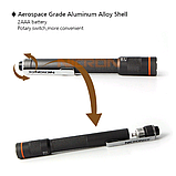 Ручний міні ліхтар із зумом NICRON B22W (120LM, HI CRI Lumileds LED, IPX5, Фокусування, Живлення 2*AAA), фото 8