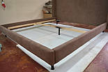 Сучасне ліжко в тканині з м'яким наголов'ям, фото 7