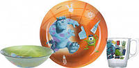 Набор детской посуды LUMINARC Disney Monsters 3 пр в коробке Цвет прозрачный с детским рисунком 9261p