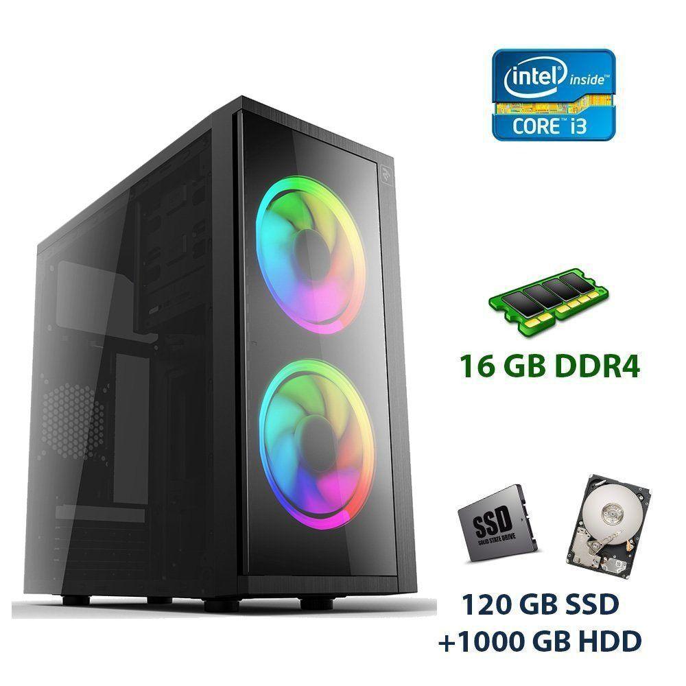 Ігровий ПК Gamerc 2E Basis (RD858) / Intel Core i3-10100F (4 (8) ядра по 3.6 — 4.3 GHz) / 16 GB DDR4 / 120 GB