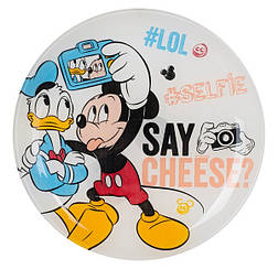 Тарілка десертна кругла Luminarc Disney Party Mickey 200 мм Колір білий з дитячим малюнком 4866l