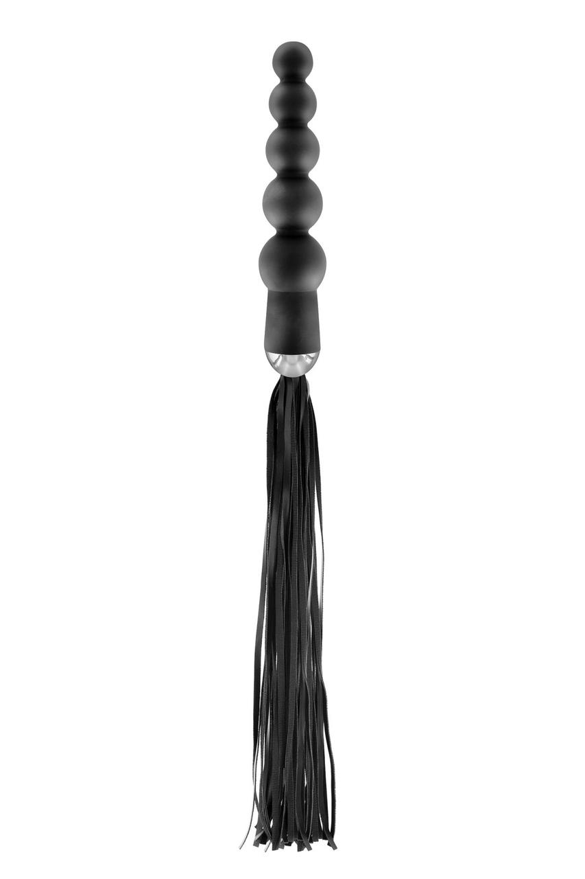 Флоггер з ручкою - анальними намистом Fetish Tentation Whip with Handle Rosary, фото 1