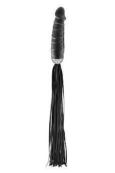 Флоггер з ручкою-ділдо Fetish Tentation Whip with Handle Dildo gigante.com.ua