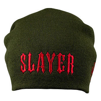 Шапка з вишивкою Slayer, олива