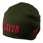 Шапка з вишивкою Slayer, олива, фото 2