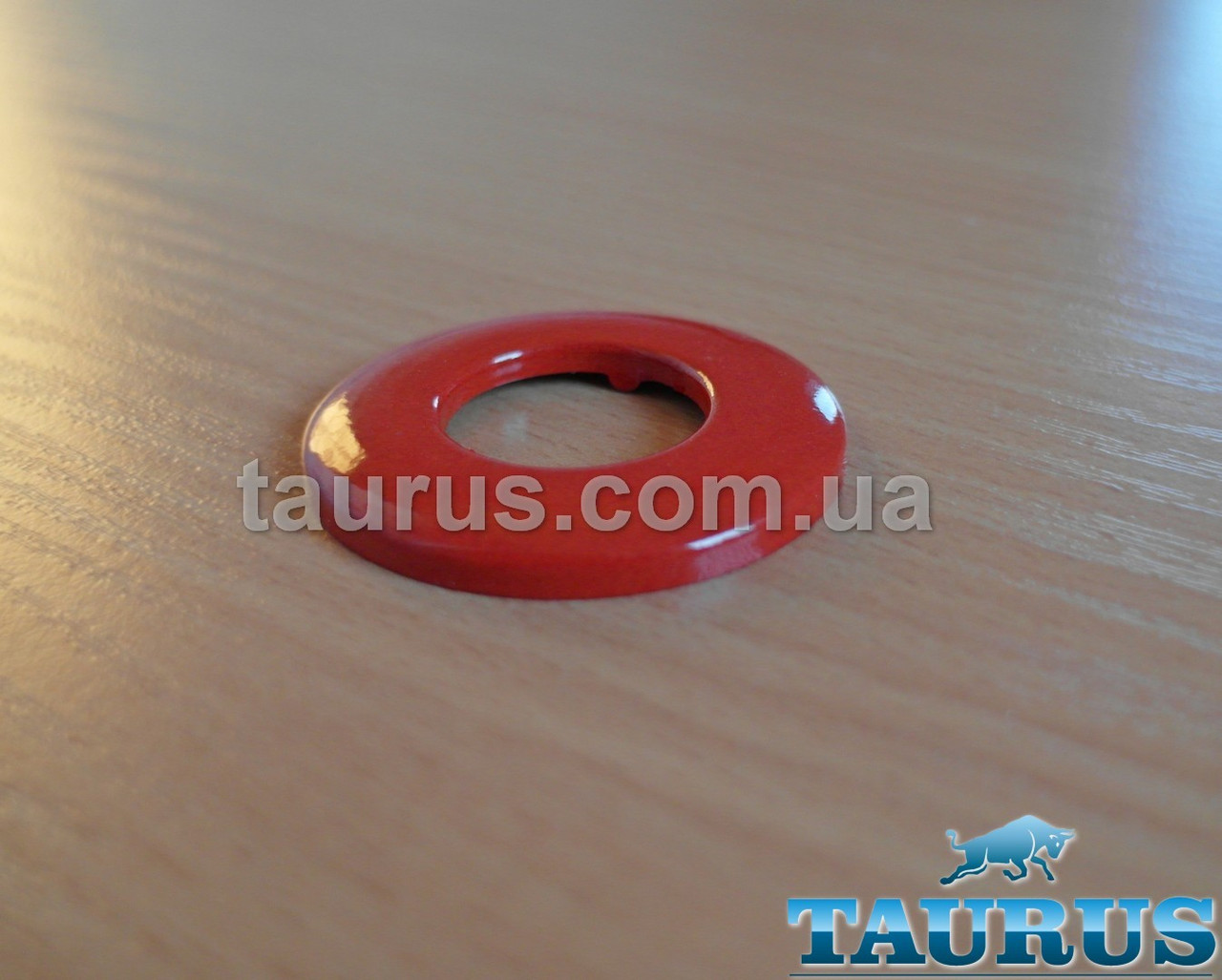 Червоний mini фланець із н/ж сталі ThermoPulse RED D42 мм заввишки 4 мм, під 1/2". Декоративний.