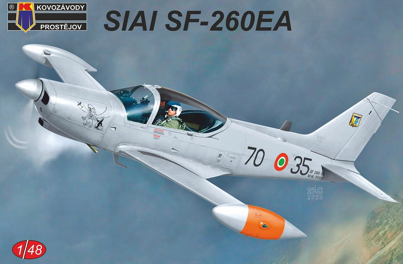 Пластикова модель 1/48 Kovozavody Prostejov 4817 італійський навчальний літак SIAI Marchetti SF.260EA, фото 1