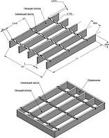 Зварений ґратчастий настил 1000х1000/30х2 цинк
