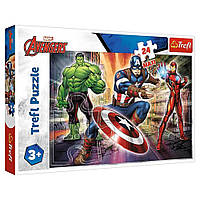 Пазл "В мире Мстителей", 24 элемента Trefl Disney Marvel The Avengers (5900511143218)