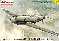 Пластикова модель 1/72 AZ model 7660 німецький винищувач Messerschmitt Bf 109E-3 "Over Spain"