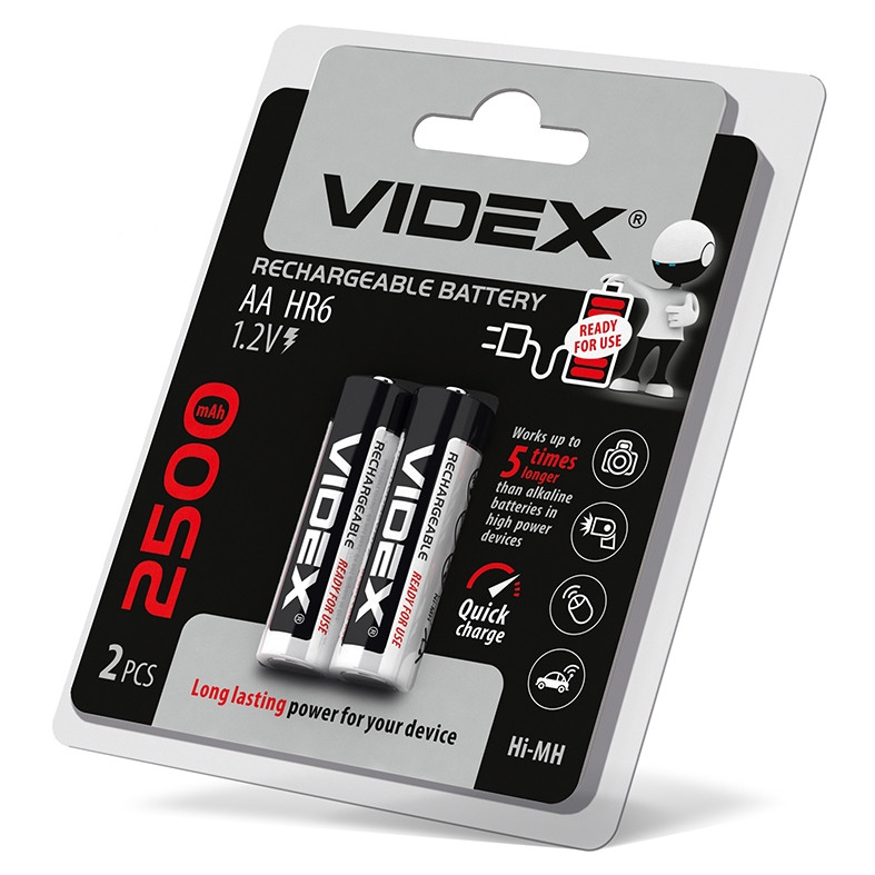 Акумулятори Videx HR6/AA 2500mAh (ціна за 1 шт.)