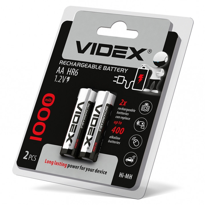 Акумулятори Videx HR6/AA 1000mAh (ціна за 1 шт.)