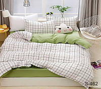 Семейный комплект постельного белья сатин люкс 100% хлопок с компаньоном S462