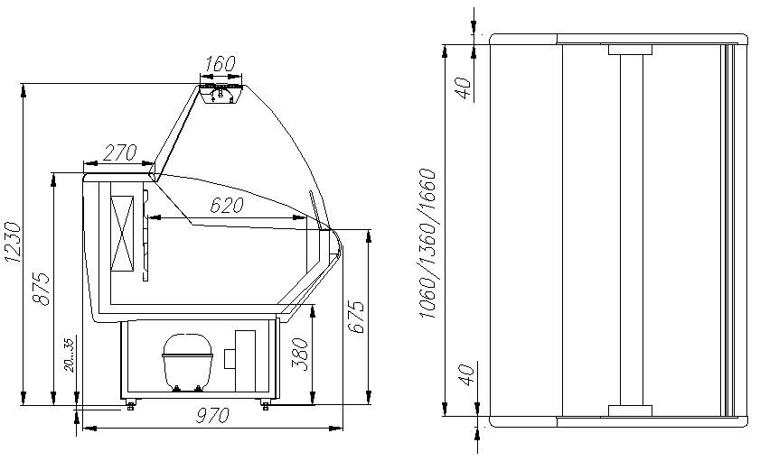 Холодильная витрина 1.2м CARBOMA ВХС 1.2 PALM (G95 SM 1.2 1) 0...+7°C - фото 6 - id-p1330888060