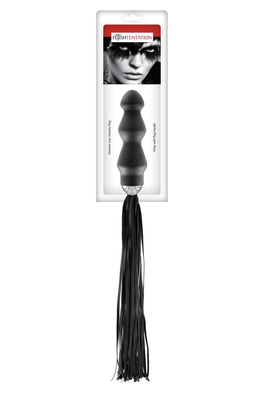Флоггер з анальної пробкою BDSM Whip with Plug Handle Fetish Tentation