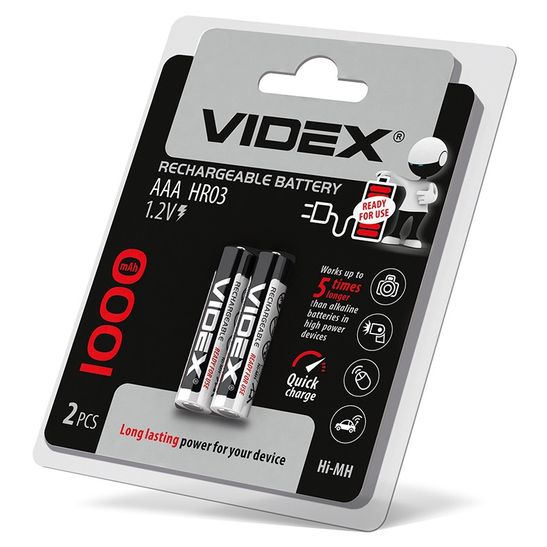 Акумулятори Videx HR03/AAA 1000mAh (ціна за 1 шт.)