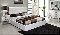Кровать двуспальная белая МК-1, двуспальная кровать с подъемным механизмом для спальни MegaMebli нестандарт
