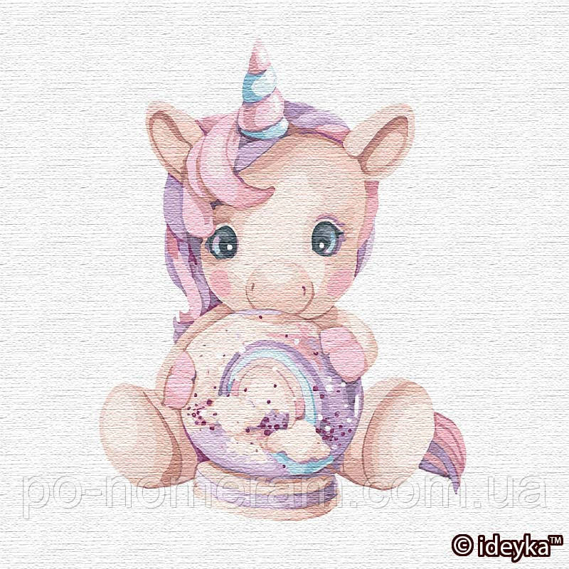Акційна Картини за номерами Ідейка Рожевий єдиноріг (KHO2357) 30 х 30 см, фото 1