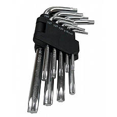 Набір ключів TORX (зірочка) VERKE 9 шт V35500, фото 4