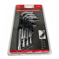 Набір ключів TORX (зірочка) VERKE 9 шт V35500, фото 5