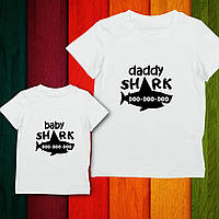 Парные футболки с принтом "Daddy and baby shark" Push IT