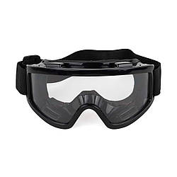 Окуляри для лижників, для велосипедистів і для мотоциклістів (МГ-1001-5) Чорний корпус, Прозора лінза