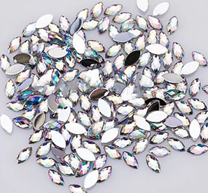 Набір стразиків "Капельки" для нігтів у контейнері, фото 1