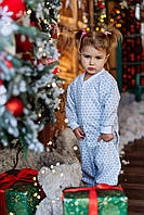 Піжама дитяча з кишенею на попі SweetJama Kids "Сірі Зірочки"