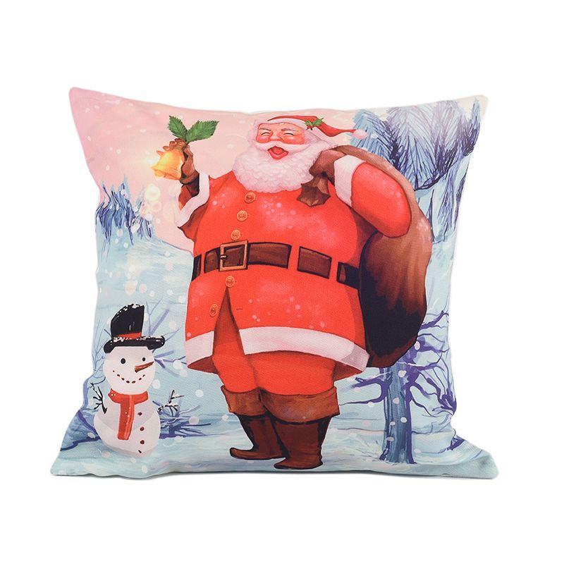 Наволочка декоративна з новорічним малюнком "Санта та сніговик" XMas Centrotex