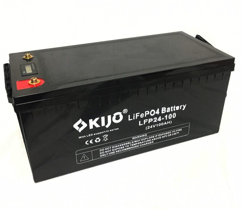 Літієвий Акумулятор KIJO 100 Ач 24В LiFePo4 24-100 літій-полімерна батарея (LED)