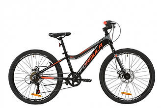 Велосипед 24" FORMULA ACID DD 2020 чорно-червоний із сірим