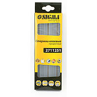 Клейові стрижні Sigma 11 мм, 200 мм, прозорі флуоресцентні 6 шт. (2714251)