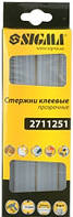 Клейові стрижні Sigma 11 мм, 200 мм, прозорі 6 шт. (2711251)