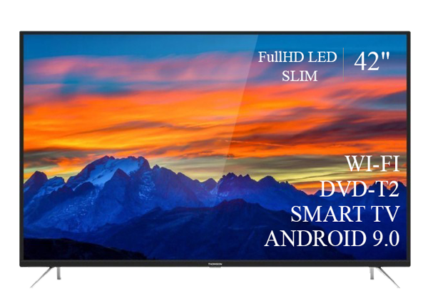 Сучасний Телевізор THOMSON 42" Smart-TV FullHD T2 USB Гарантія 1 РІК! Android 9.0