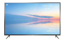 Сучасний Телевізор TCL 58" Smart-TV/DVB-T2/USB Android 7.0 4К/UHD
