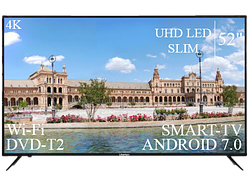 Сучасний Телевізор Liberton 52" Smart-TV+DVB-T2+USB Android 13.0 АДАПТИВНИЙ 4К+UHD