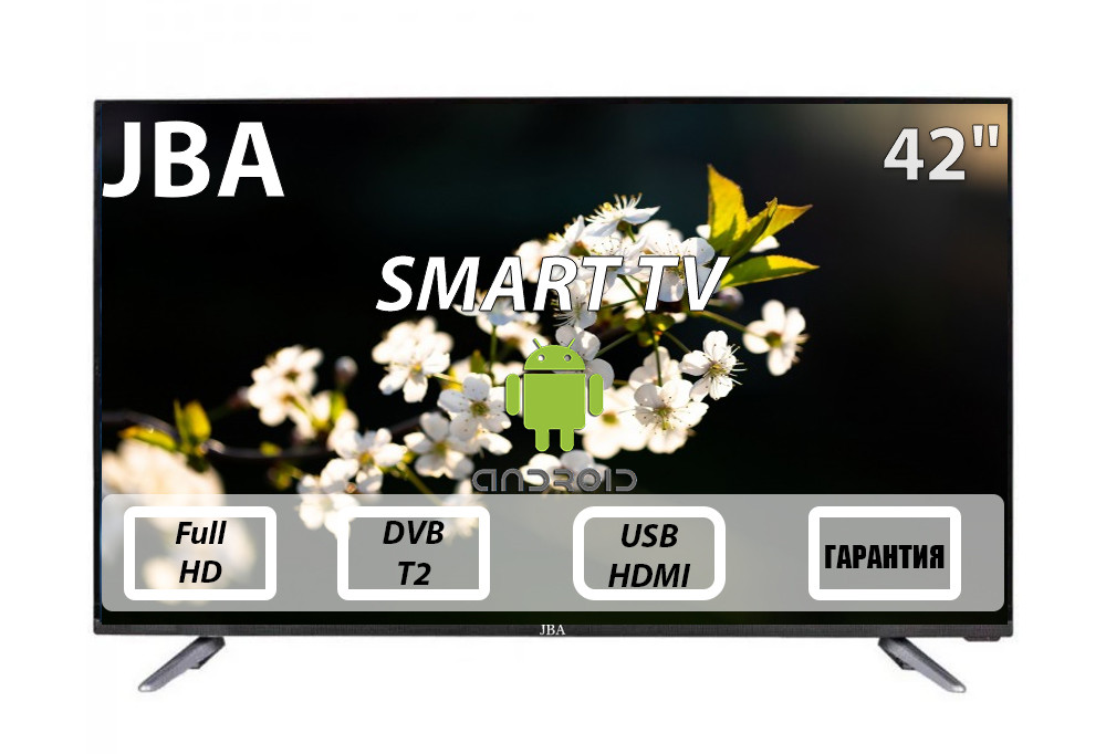 Телевізор JBA 42" I Android 7.0/Smart TV/DVB/T2/FullHD/USB