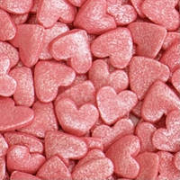 Посипка перламутрова "Сердечки" рожева (50 г)