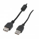 Кабель USB 2.0 подовжувач 1.8m (з феритами), фото 6