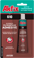 Поліуретановий монтажний клей Akfix 610, 50 мл.
