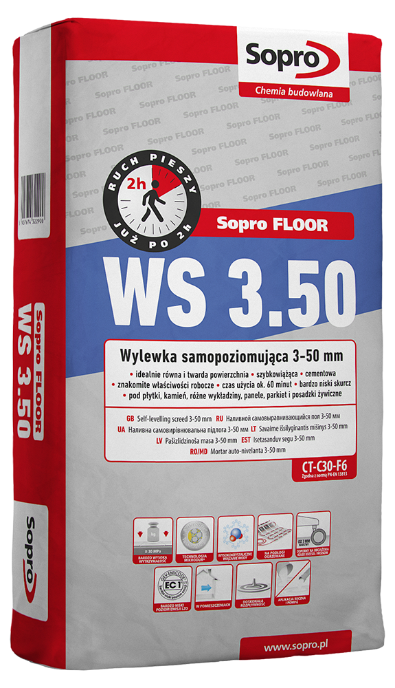 Sopro FLOOR WS 3.50 - Самовирівнюється наливна підлога 3-50 мм, фото 1